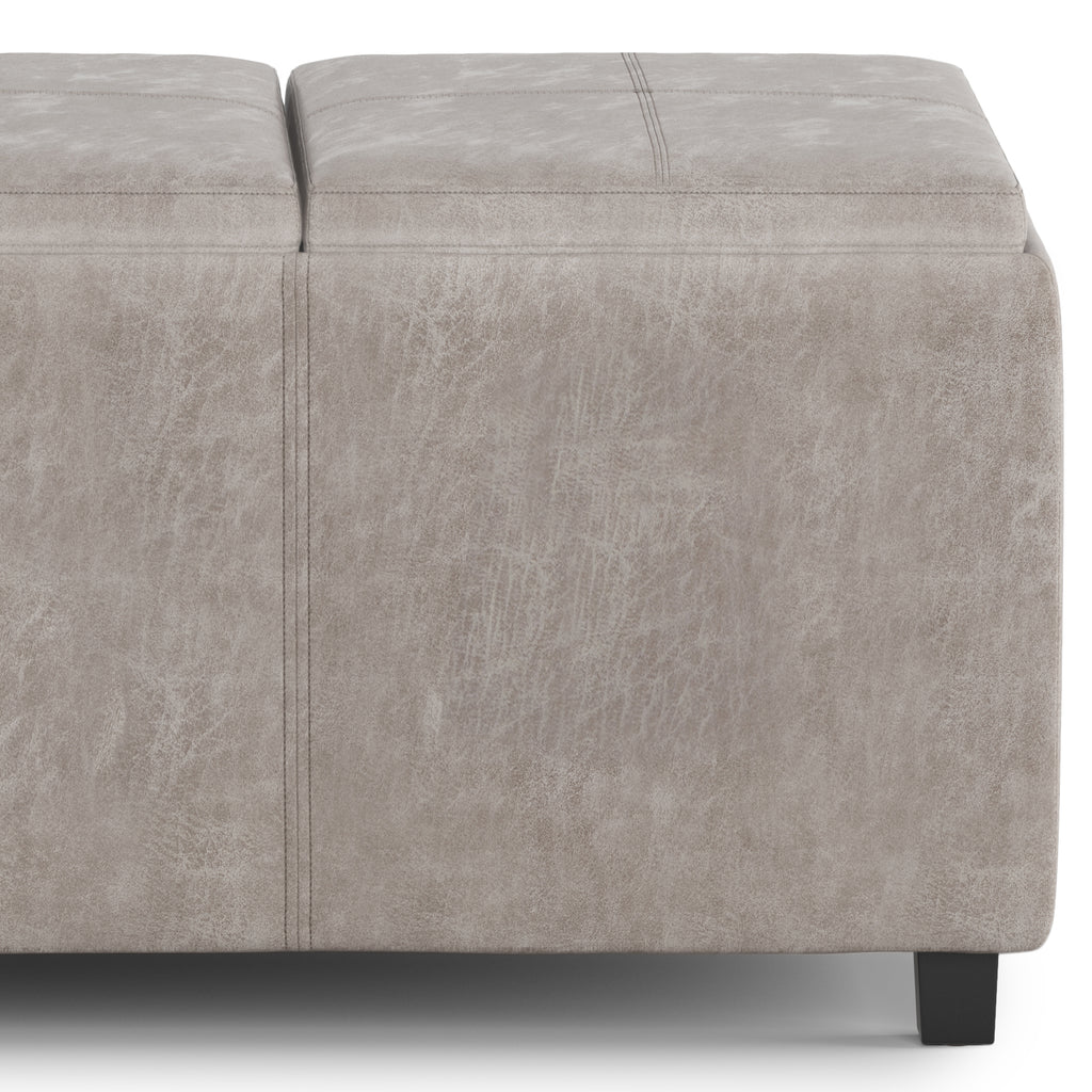 Avalon 42 Inch Wide Storage Ottoman in Distressed