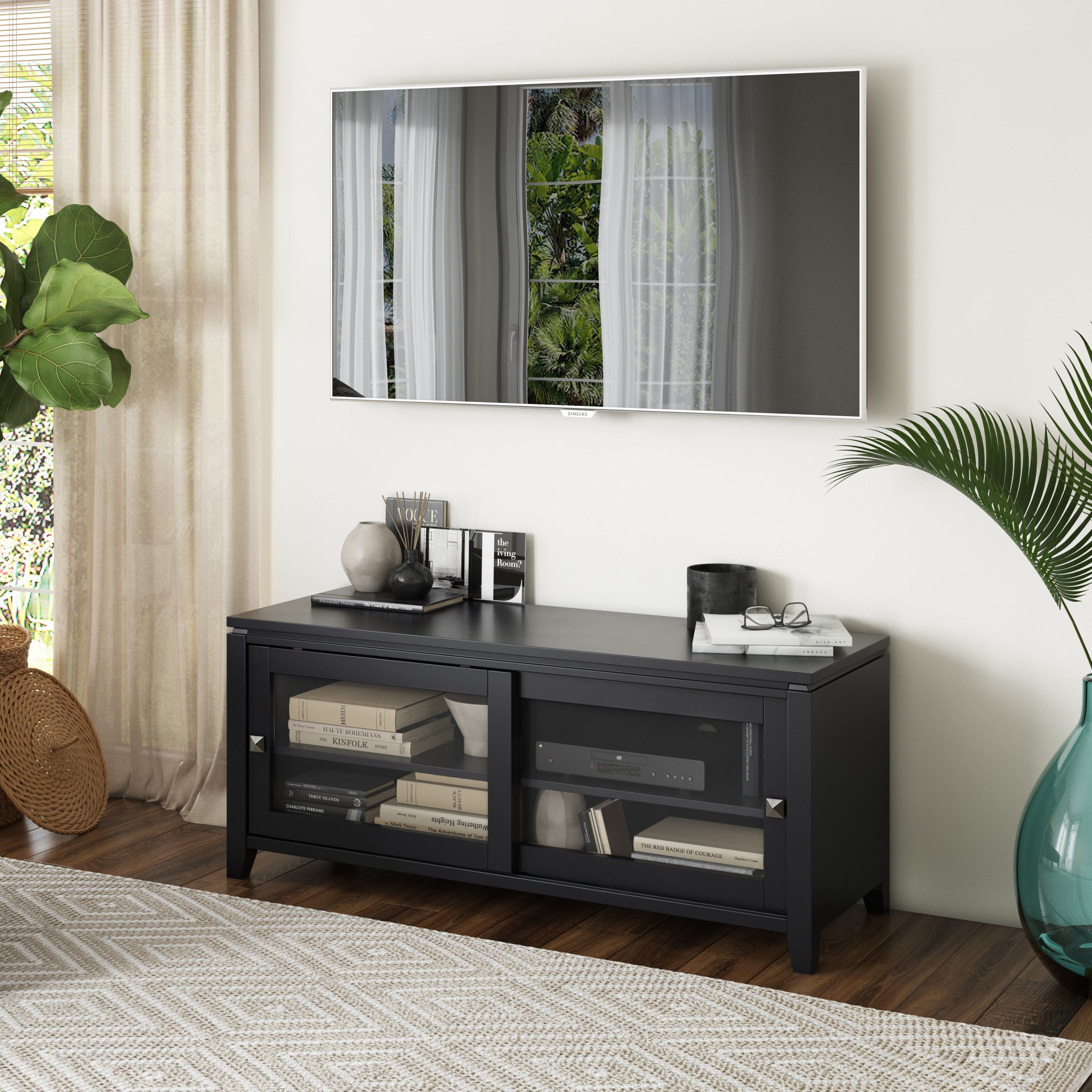 Cosmopolitan 48 Inch Wide Solid Wood TV Stand