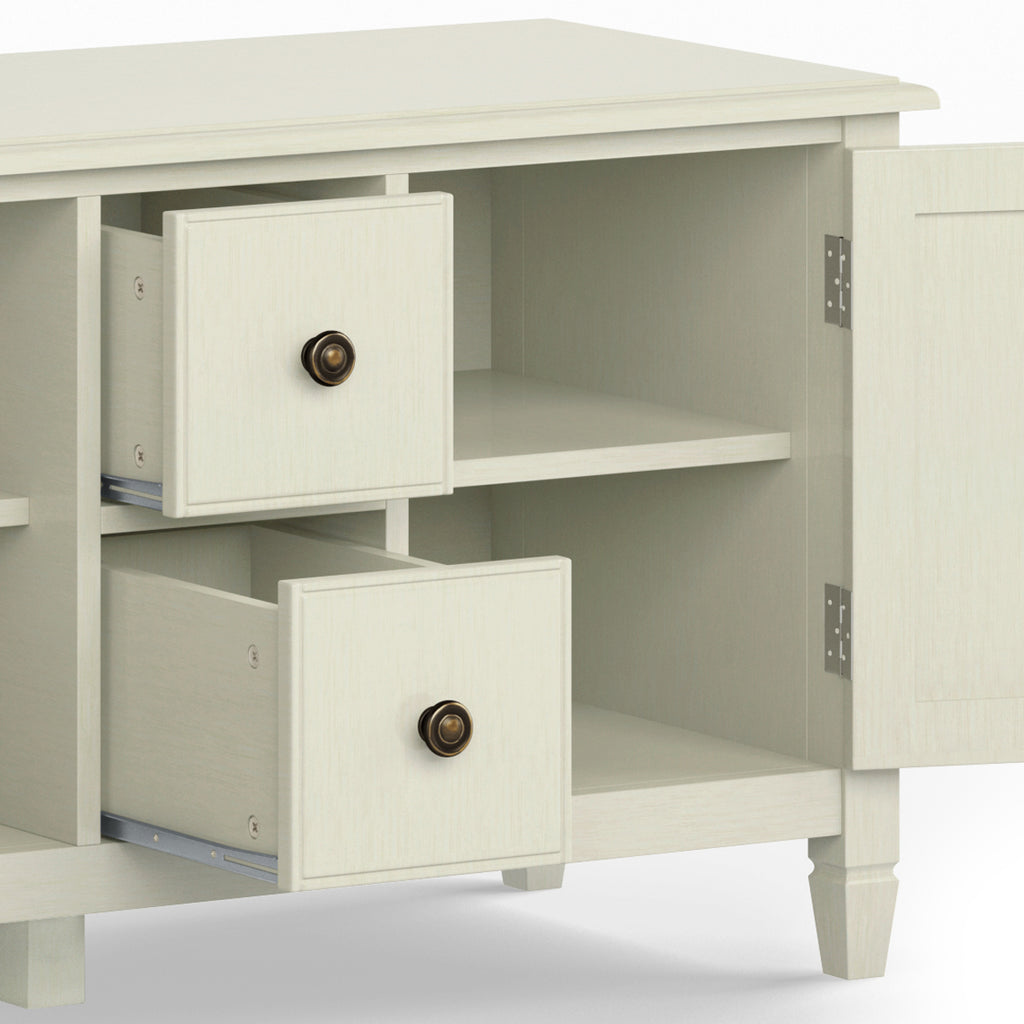 Connaught 72 Inch Wide Solid Wood TV Stand in Antique