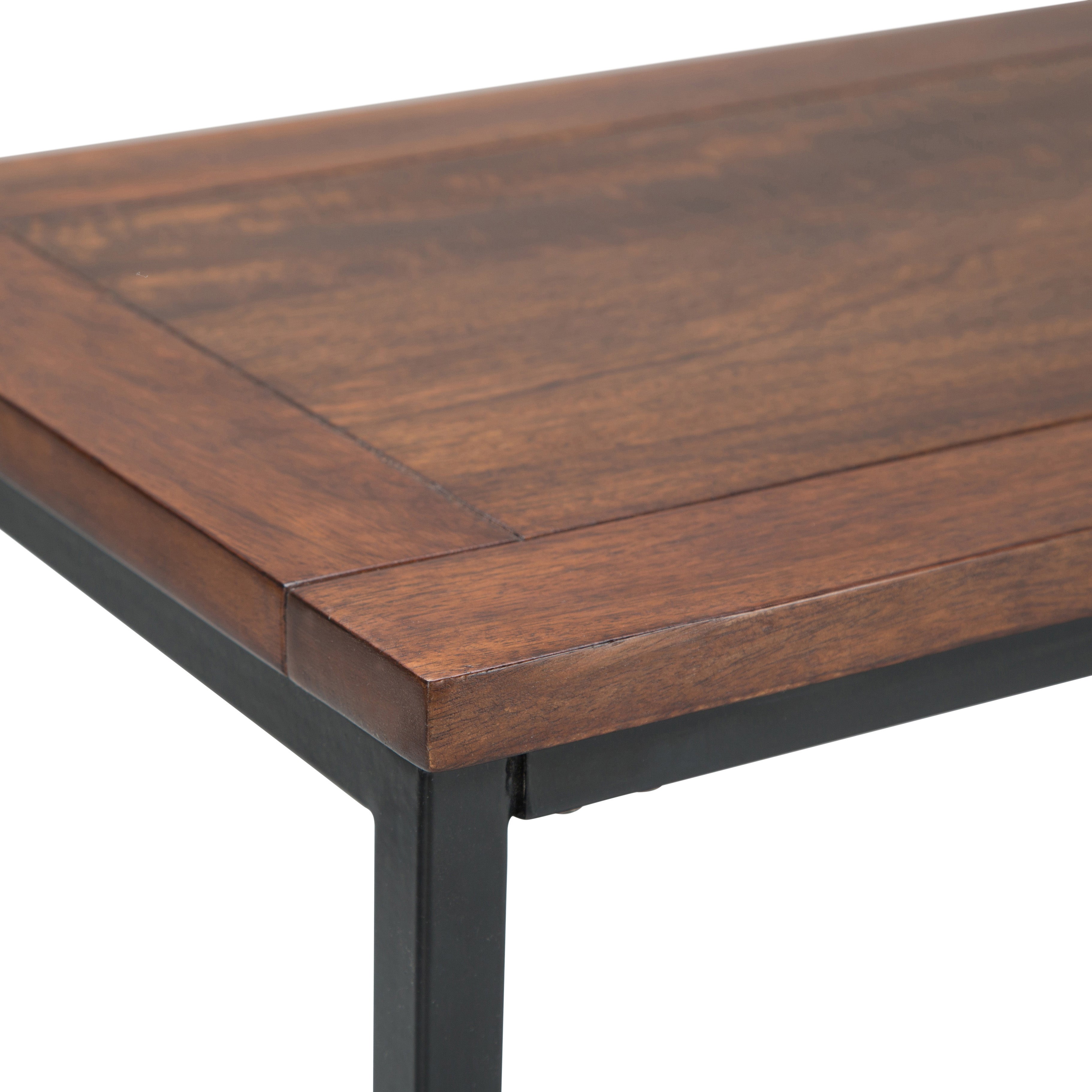 Skyler 54 Inch Wide Solid Mango Wood Console Sofa Table in Dark