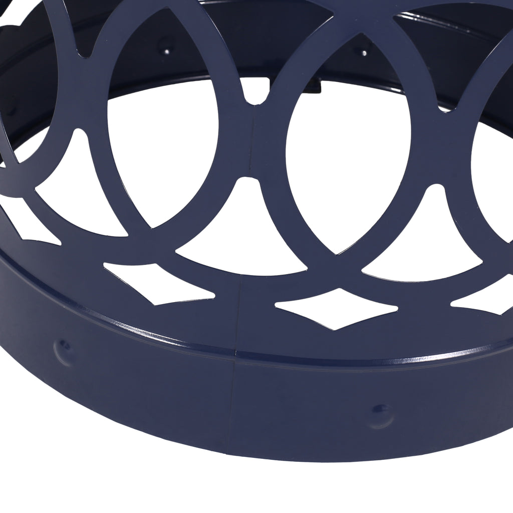 Outdoor Metal End Table with Modern Design