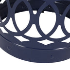 Outdoor Metal End Table with Modern Design