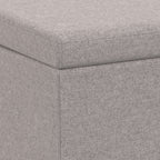 Avalon 54 Inch Wide Extra Large Storage Ottoman Bench in Cloud