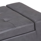Laredo Large Storage Ottoman - Stone