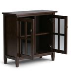 Warm Shaker 32" Wide Solid Wood Low Storage Cabinet in Tobacco