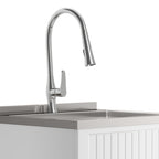 Beckham 24" Laundry Cabinet with Faucet and Stainless Steel Sink