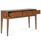Harper 54 Inch Wide Solid Wood Console Sofa Table in Teak