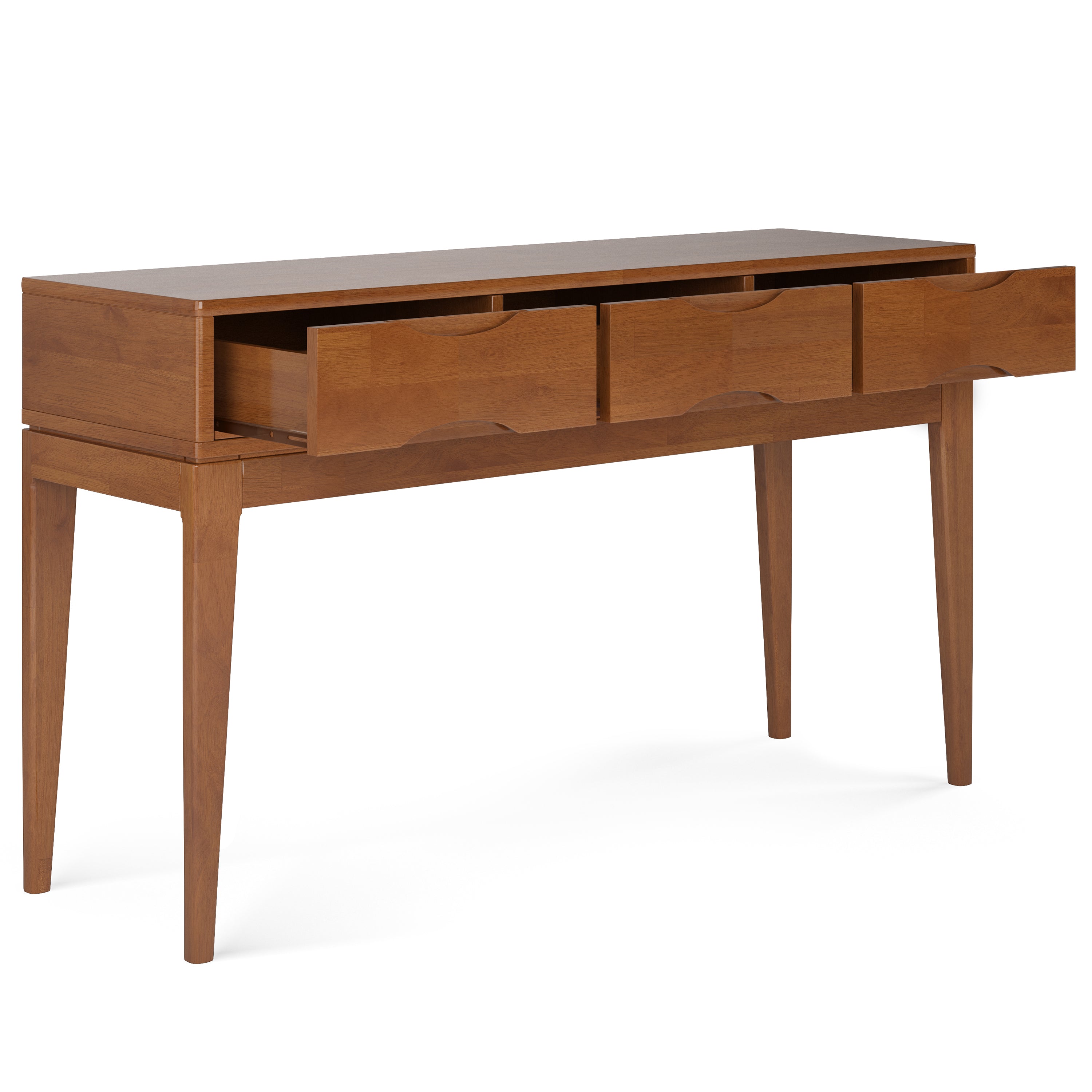 Harper 54 Inch Wide Solid Wood Console Sofa Table in Teak