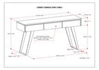Lowry 60 Inch Wide Solid Acacia Wood Console Sofa Table