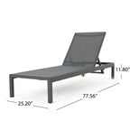 Cape Coral KD Chaise Lounge Grey (Set of 2)