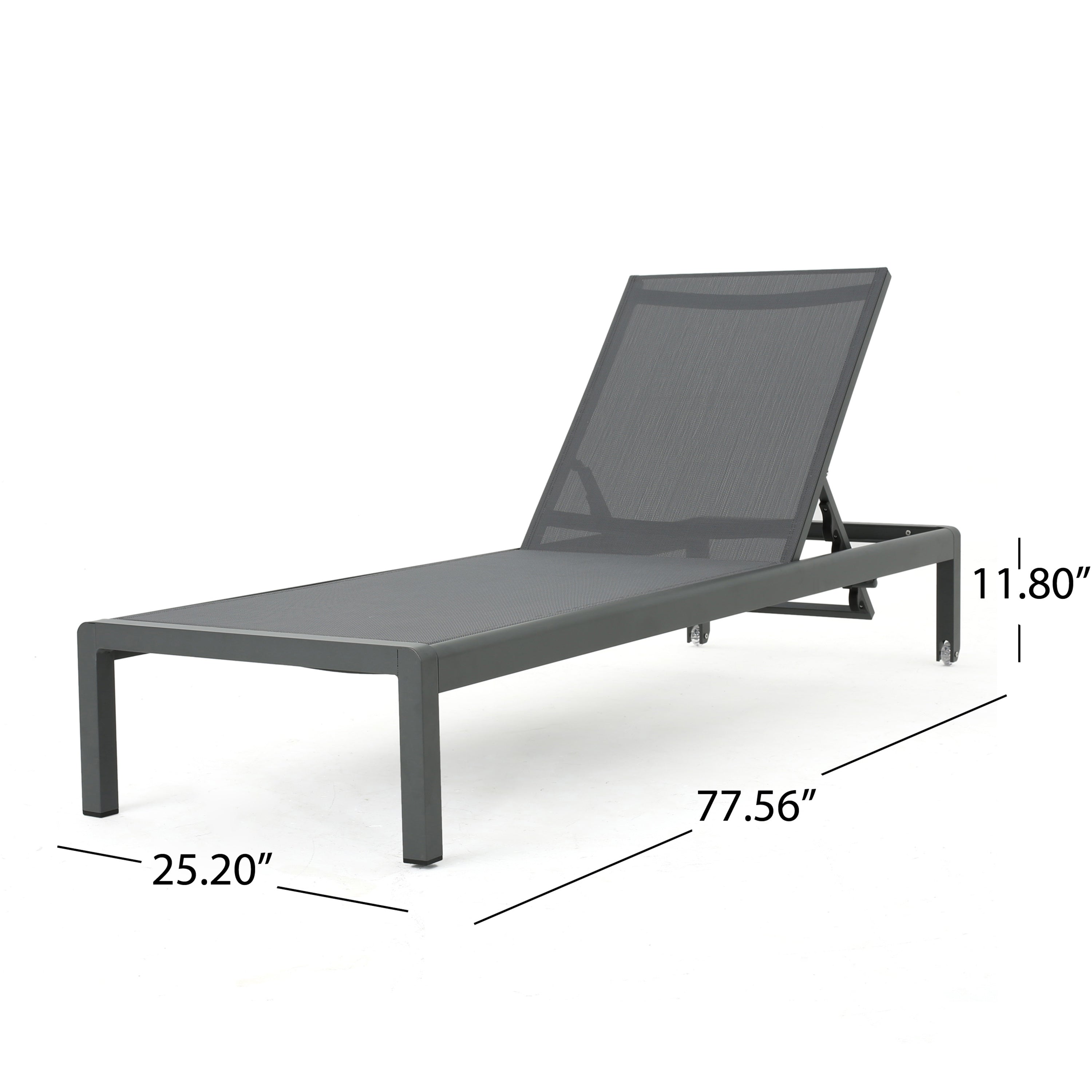 Cape Coral KD Chaise Lounge Grey (Set of 2)