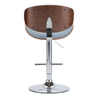 Marana 37–45 Inch Seat Height Bentwood Adjustable Swivel Bar Stool in Denim