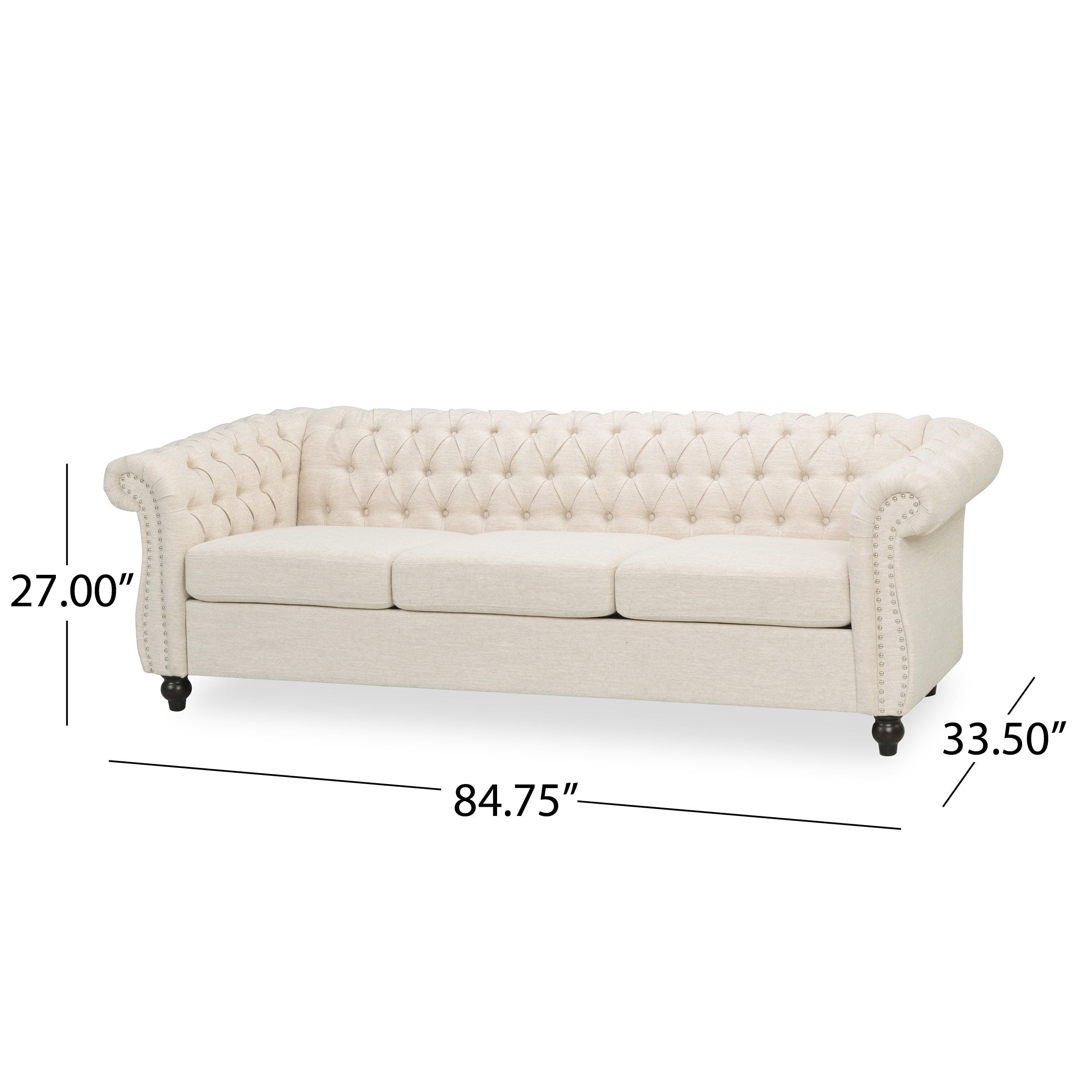 Chesterfield Style 3 Seater Sofa