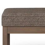 Milltown 44 Inch Wide Solid Wood Large Ottoman Bench in Mink
