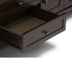 Warm Shaker 72 Inch Wide Solid Wood TV Stand in Tobacco