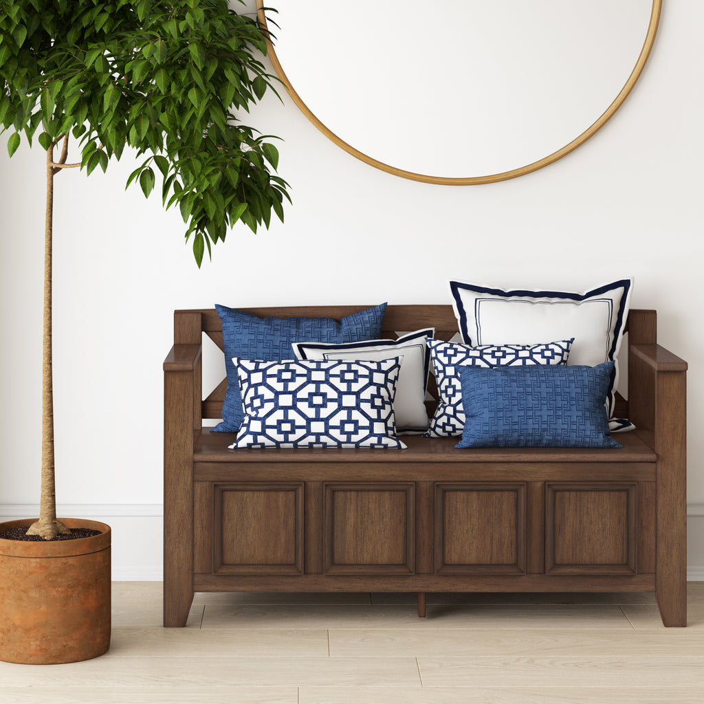 Amherst Solid Wood Entryway Storage Bench in Rustic