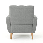 Mid Century Fabric Channel Stitch Club Chair