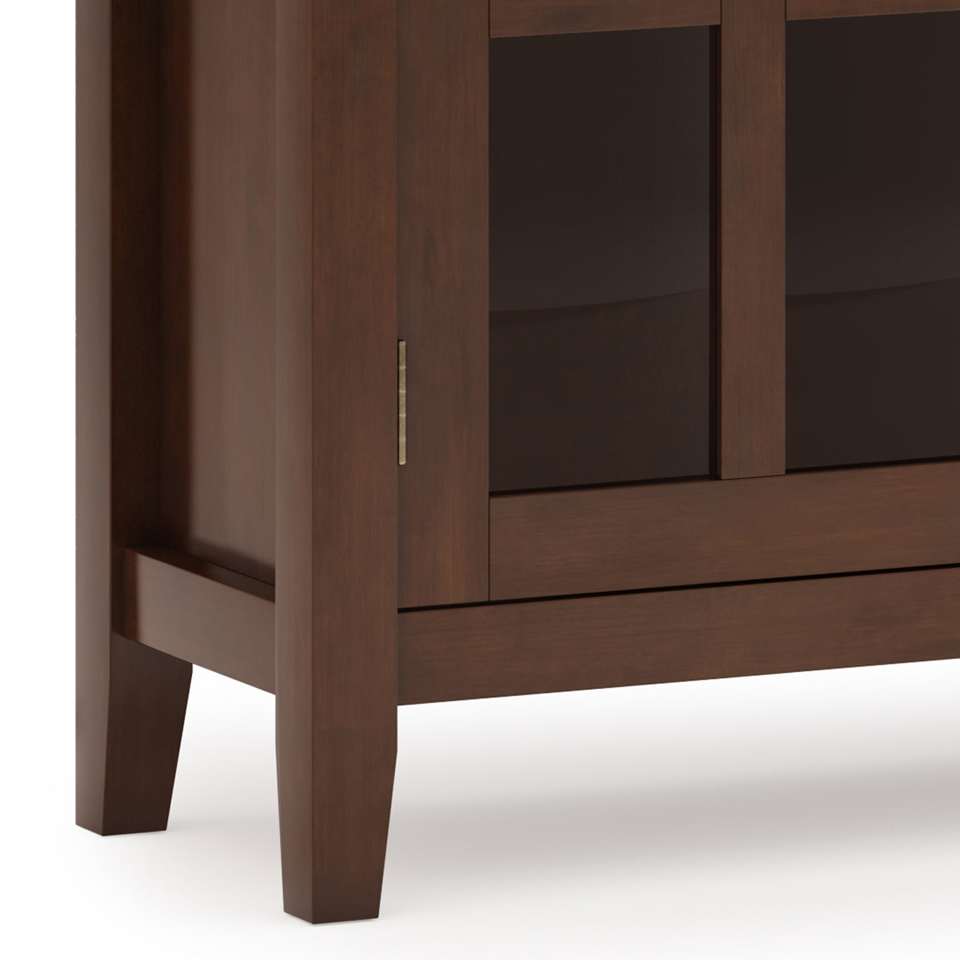 Artisan 36 Inch Wide Solid Wood Entryway Storage Cabinet in Russet