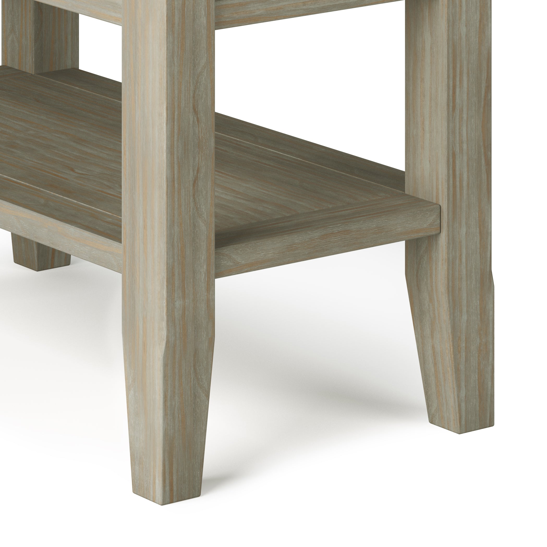 Acadian Solid Wood Narrow Side Table in Distressed