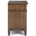 Carlton 24 Inch Wide Solid Wood Bedside Table in Rustic