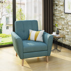 Mid Century Fabric Channel Stitch Club Chair