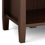 Warm Shaker Solid Wood 24 Inch Wide Transitional Nightstand in Russet
