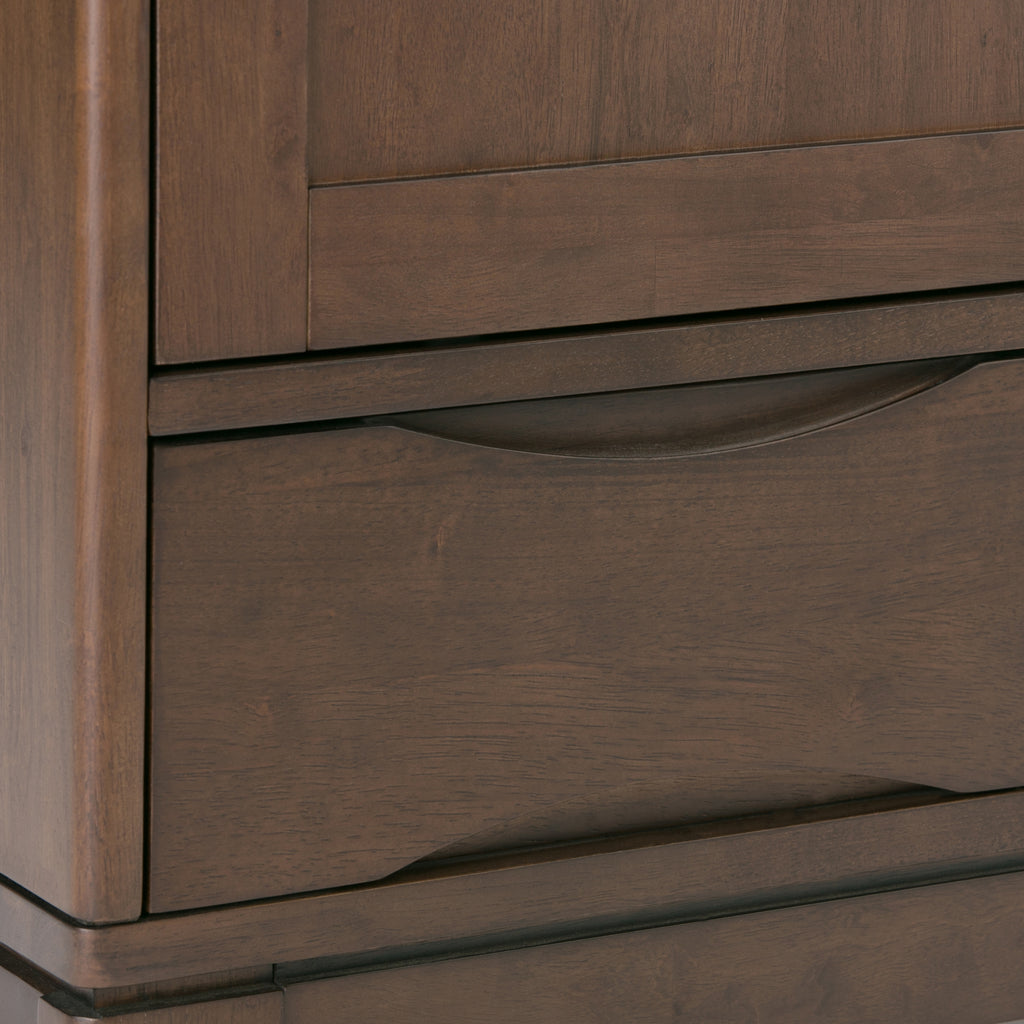 Harper 48 Inch Wide Solid Hardwood Mid-Century Modern Medium Storage Cabinet