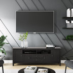 Warm Shaker 72 Inch Wide Solid Wood TV Stand in Hickory