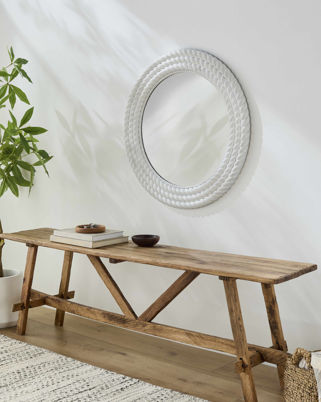 Polverigi Round White Mirror - Clearance
