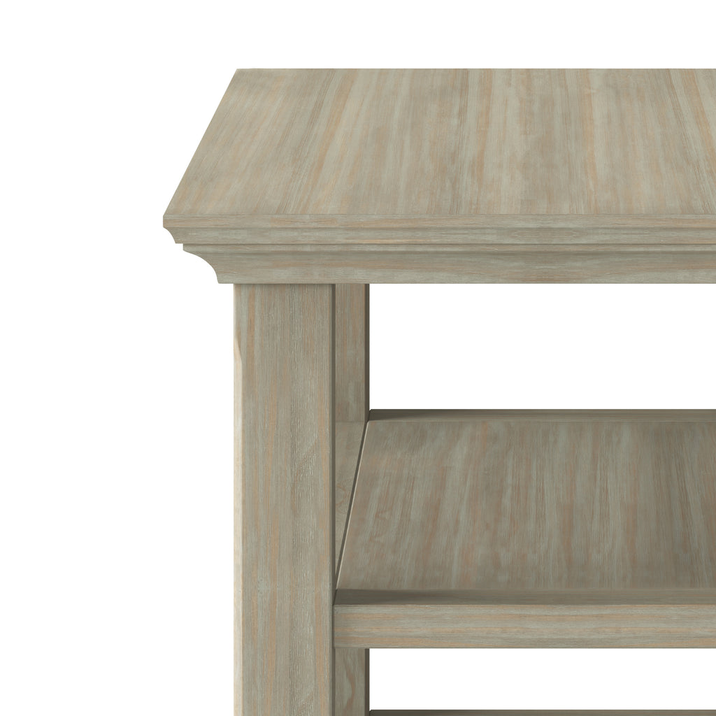 Acadian Solid Wood Narrow Side Table in Distressed