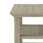 Acadian Solid Wood Narrow Side Table in Distressed