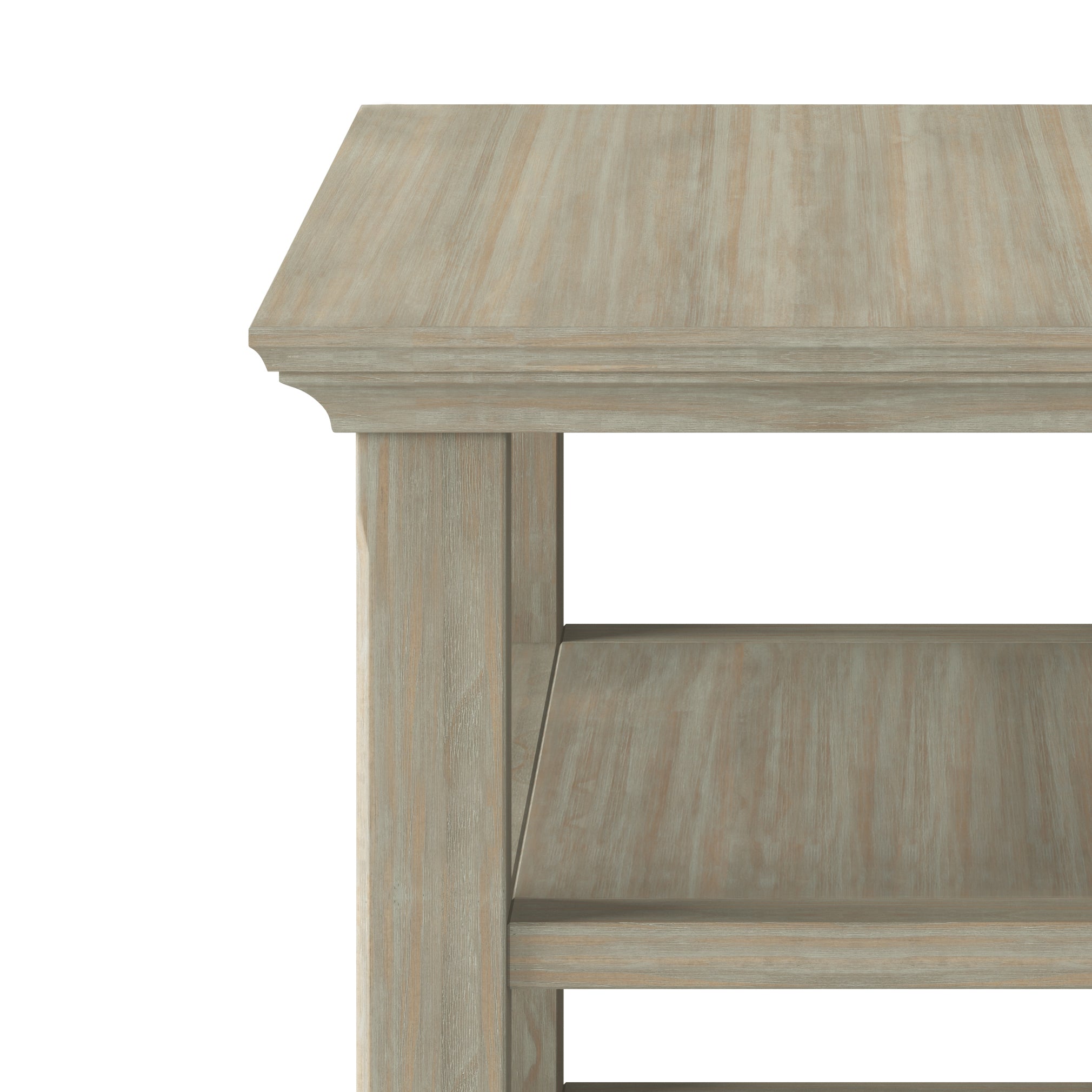 Acadian Solid Wood Narrow Side Table in Distressed