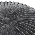 Renee 20 Inch Wide Round Pouf in Dark