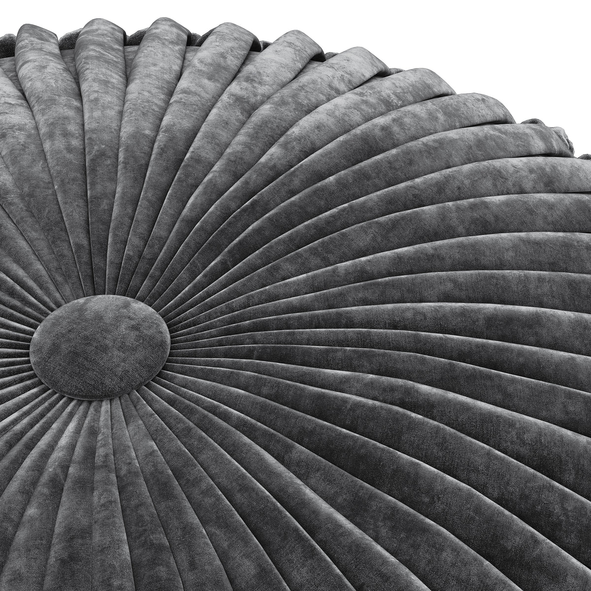 Renee 20 Inch Wide Round Pouf in Dark