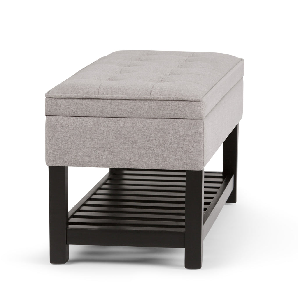Cosmopolitan Storage Ottoman Bench with Open Bottom - Cloud