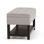 Cosmopolitan Storage Ottoman Bench with Open Bottom - Cloud