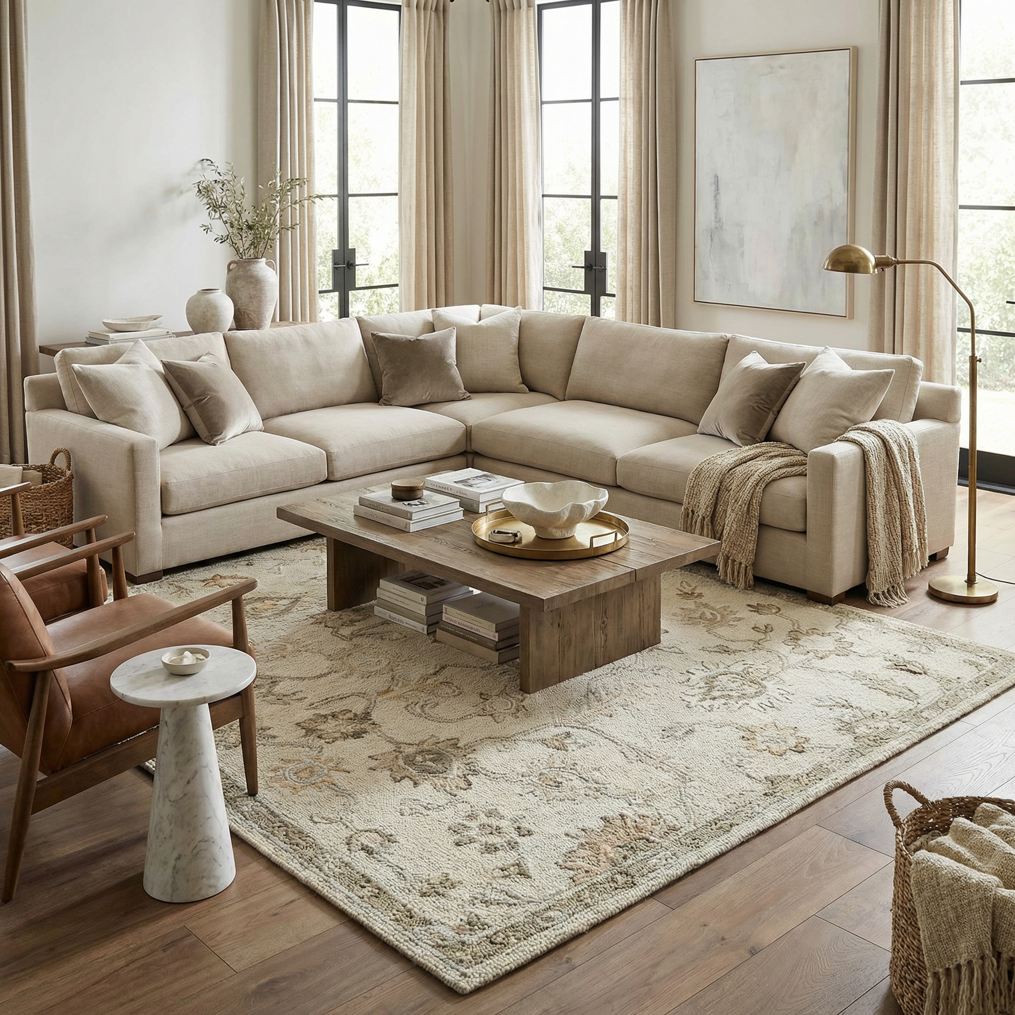 Adelle Tufted Oushak Area Rug