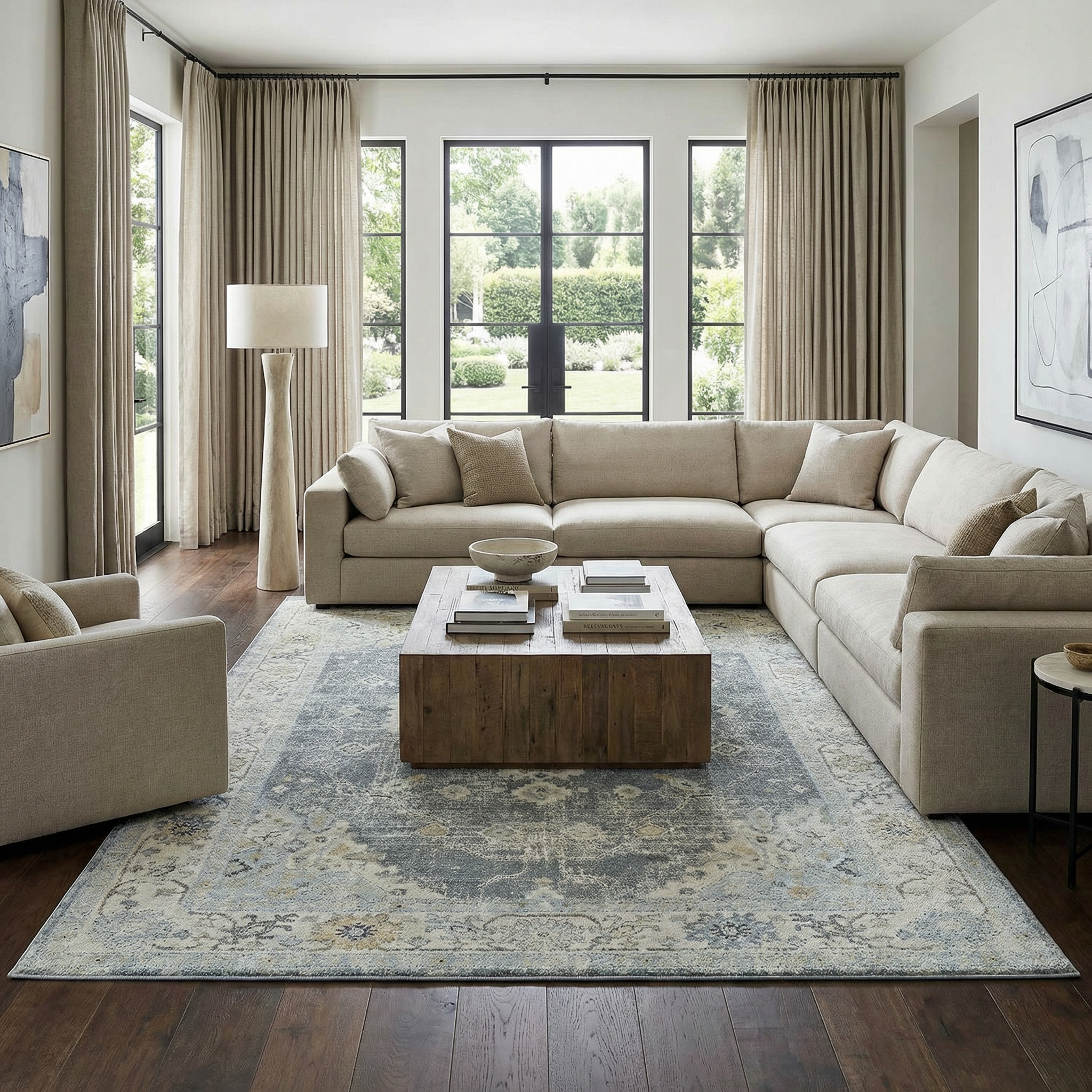 Tyche Tan Thick Luxe Area Rug