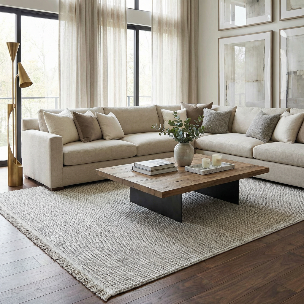 Gowan Cream Area Rug