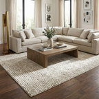 Keita Cream & Brown Area Rug