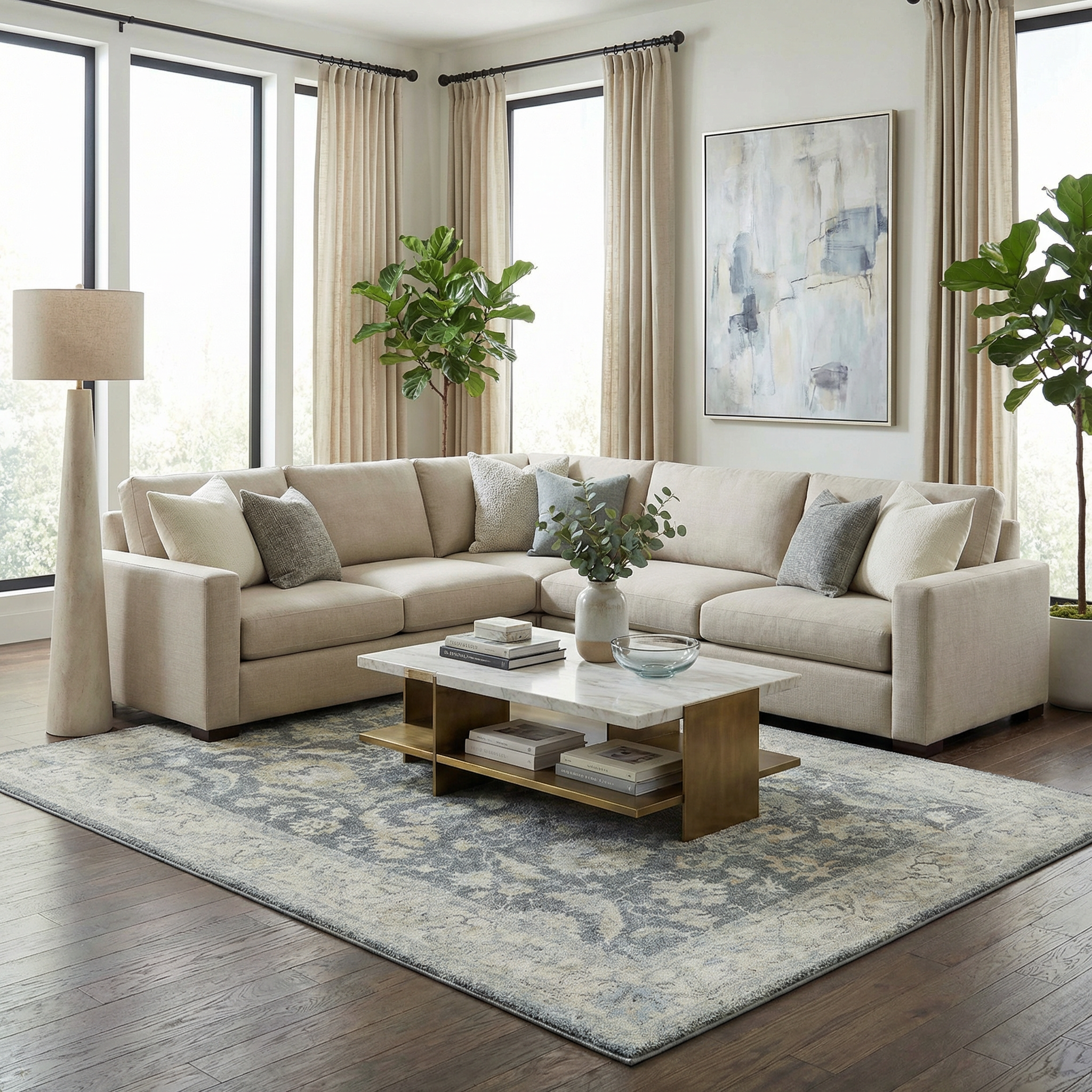 Yetta Tan Thick Luxe Area Rug