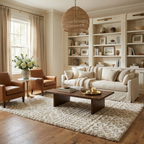 Prompton Cream Plush Area Rug