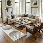 Angus Black&White Geometric Area Rug