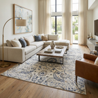 Georgiana Blue & Beige Oushak Rug
