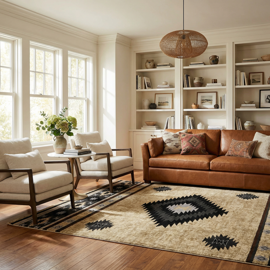 Buckhaven Brown Aztec Carpet