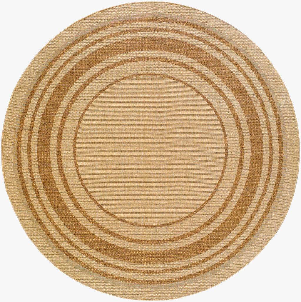 Isoko Bordered Faux Jute Outdoor Rug