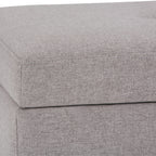 Oregon 42 Inch Wide Storage Ottoman Bench with Tray in Cloud