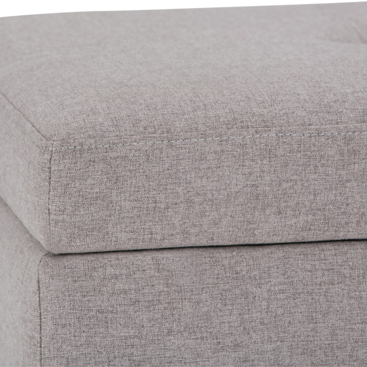Oregon 42 Inch Wide Storage Ottoman Bench with Tray in Cloud