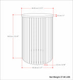 Demy Accent Table in Natural/Black