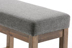Milltown 27 Inch Wide Solid Wood Footstool